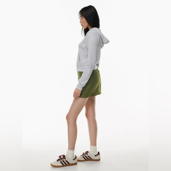 Aritzia Tna Waffle Zip Hoodie color cool grey size small - Picture 2 of 3